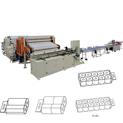 12 Rolls Bundle Lamination Small Toilet Tissue Paper Roll Making Machine Linia produkcyjna