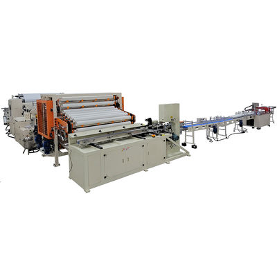 Dobra linia produkcyjna do produkcji małych rolek papieru toaletowego do laminowania z półautomatyczną maszyną pakującą
