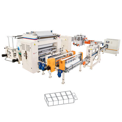 W pełni automatyczna linia produkcyjna do chusteczek higienicznych typu V, od składania do pakowania